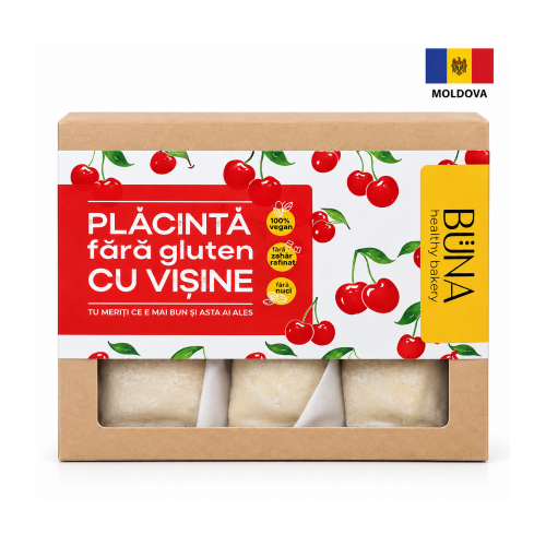 Placinta cu visina f/gluten 550 gr,buc