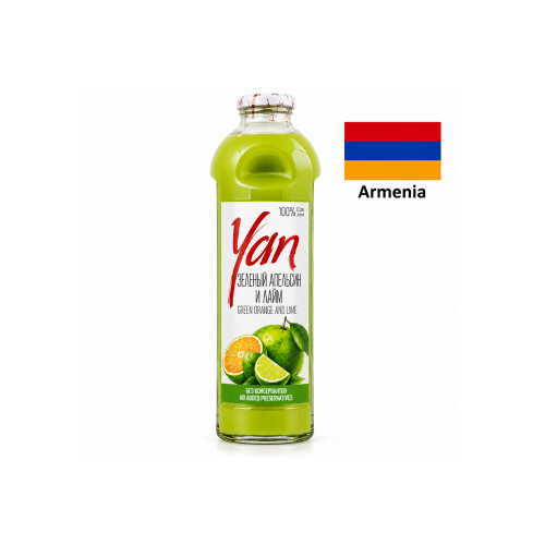 Сок YAN Зелёный апельсин и лайм, 0.25l
