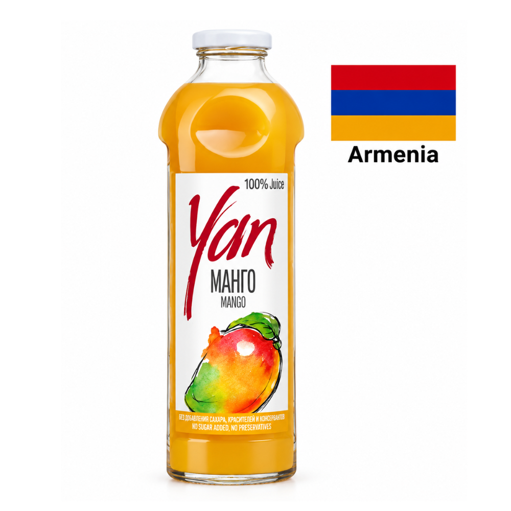 Сок манго YAN, без добавления сахара, 0,93 л