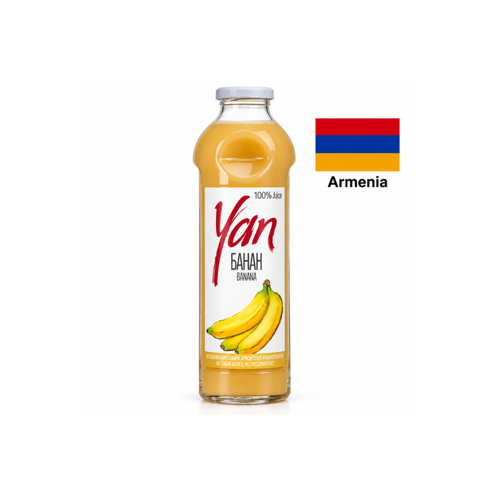 Банановый сок YAN, без добавления сахара,0.25l
